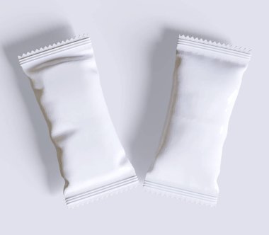 Protein çubuğu ambalajlama beyaz renk gerçekçi canlandırıcıComment