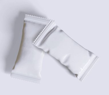 Protein çubuğu ambalajlama beyaz renk gerçekçi canlandırıcıComment