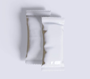 Protein çubuğu ambalajlama beyaz renk gerçekçi canlandırıcıComment