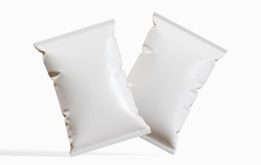 Abur cubur ambalajlama beyaz renk ve gerçekçi doku ve üç boyutlu resimleme