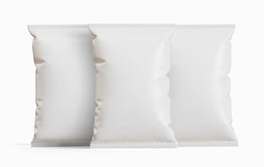 Abur cubur ambalajlama beyaz renk ve gerçekçi doku ve üç boyutlu resimleme