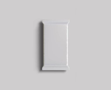 Gri arkaplan resimlemesindeki model koleksiyonu için protein çubuğu ambalajlama beyaz rengi ve folyo deseni gerçekçi gölgesi