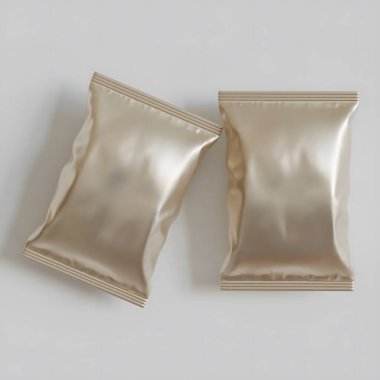 Patates kızartması ve benzeri şeyler için gerçekçi atıştırmalıklar. beyaz renk gri arkaplan üç boyutlu resimleme