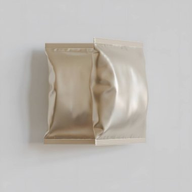 Patates kızartması ve benzeri şeyler için gerçekçi atıştırmalıklar. beyaz renk gri arkaplan üç boyutlu resimleme