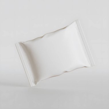 Patates kızartması ve benzeri şeyler için gerçekçi atıştırmalıklar. beyaz arkaplan üzerindeki beyaz renk 3 boyutlu resimleme