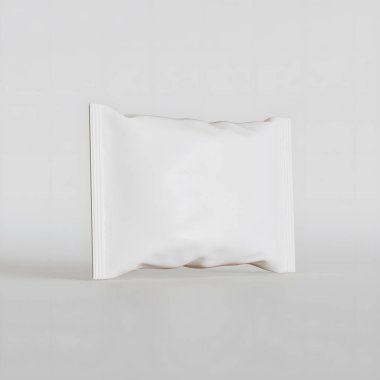 Patates kızartması ve benzeri şeyler için gerçekçi atıştırmalıklar. beyaz arkaplan üzerindeki beyaz renk 3 boyutlu resimleme