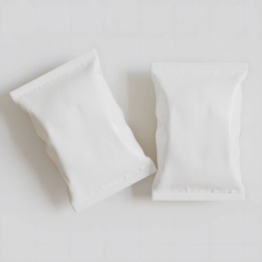 Patates kızartması ve benzeri şeyler için gerçekçi atıştırmalıklar. beyaz arkaplan üzerindeki beyaz renk 3 boyutlu resimleme