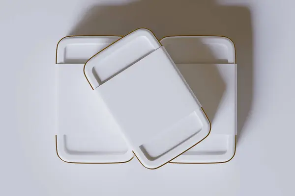 Boş etiketli paket kutusu beyaz rengi