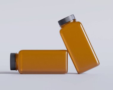 Kare kahverengi renk ve gri arkaplanda siyah kapak