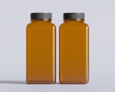 Kare kahverengi renk ve gri arkaplanda siyah kapak