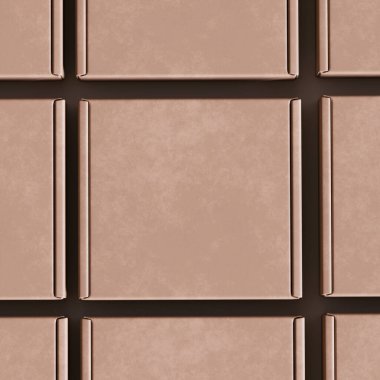 Boş mukavva kutu kahverengi renk 3D resimleme gri arkaplan üzerinde