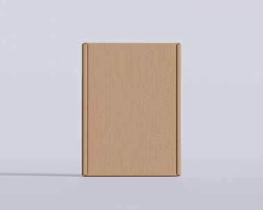 Kahverengi karton kutular hediye 3D resimleme