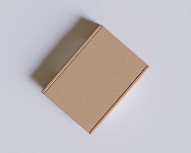 Kahverengi karton kutular hediye 3D resimleme