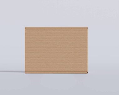 Kahverengi karton kutular hediye 3D resimleme
