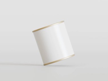 Gri arkaplanda metal teneke kutu gerçekçi dokusu