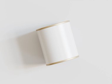 Gri arkaplanda metal teneke kutu gerçekçi dokusu