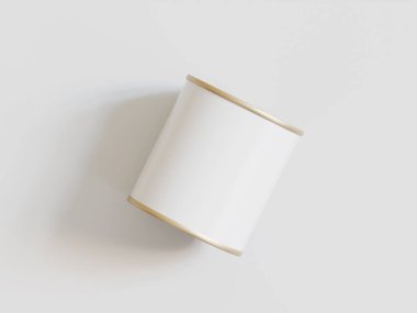 Gri arkaplanda metal teneke kutu gerçekçi dokusu