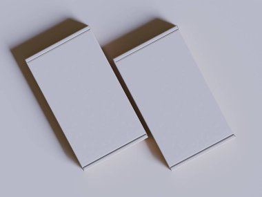 Beyaz karton kutular hediye 3D resimleme