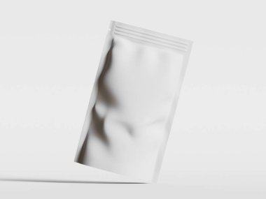 Kağıt Kese Paketleme Model beyaz renk gri arkaplan izole