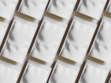 Kağıt Kese Paketleme Model beyaz renk gri arkaplan izole