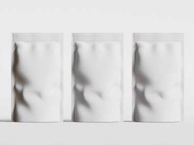 Kağıt Kese Paketleme Model beyaz renk gri arkaplan izole