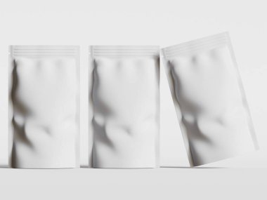 Kağıt Kese Paketleme Model beyaz renk gri arkaplan izole