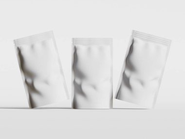 Kağıt Kese Paketleme Model beyaz renk gri arkaplan izole