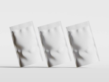 Kağıt Kese Paketleme Model beyaz renk gri arkaplan izole