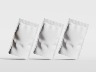 Kağıt Kese Paketleme Model beyaz renk gri arkaplan izole