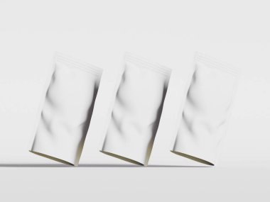 Kağıt Kese Paketleme Model beyaz renk gri arkaplan izole