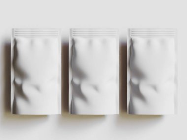 Kağıt Kese Paketleme Model beyaz renk gri arkaplan izole