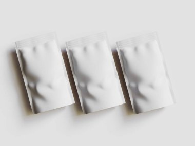 Kağıt Kese Paketleme Model beyaz renk gri arkaplan izole