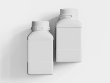 Plastik Laboratuvarı Kimyasal Reaktör Şişe beyaz renk ve beyaz arkaplan üzerinde izole