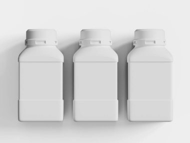 Plastik Laboratuvarı Kimyasal Reaktör Şişe beyaz renk ve beyaz arkaplan üzerinde izole