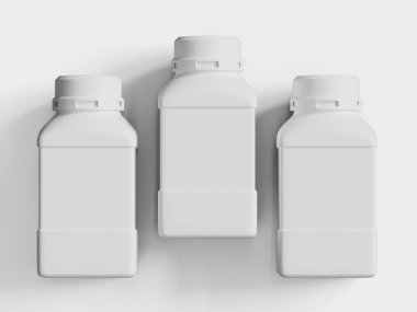 Plastik Laboratuvarı Kimyasal Reaktör Şişe beyaz renk ve beyaz arkaplan üzerinde izole