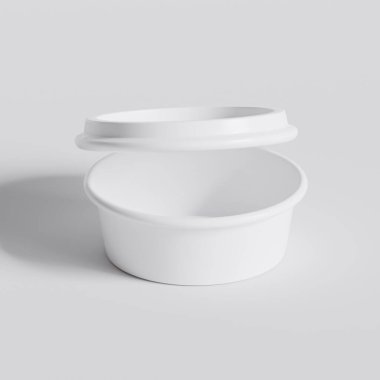 Arka planda izole edilmiş fast food ya da atıştırmalıklar için paket servisi. 3d resimleme