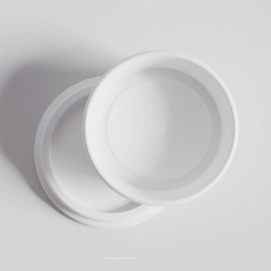 Arka planda izole edilmiş fast food ya da atıştırmalıklar için paket servisi. 3d resimleme