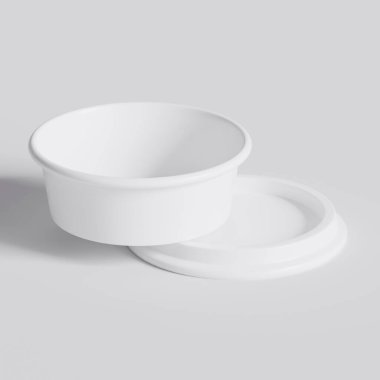 Arka planda izole edilmiş fast food ya da atıştırmalıklar için paket servisi. 3d resimleme