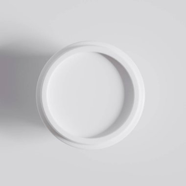 Arka planda izole edilmiş fast food ya da atıştırmalıklar için paket servisi. 3d resimleme