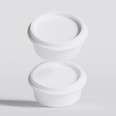 Arka planda izole edilmiş fast food ya da atıştırmalıklar için paket servisi. 3d resimleme