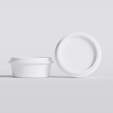 Arka planda izole edilmiş fast food ya da atıştırmalıklar için paket servisi. 3d resimleme