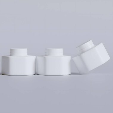 Paketleme kozmetik kavanozu 3B görüntüleme