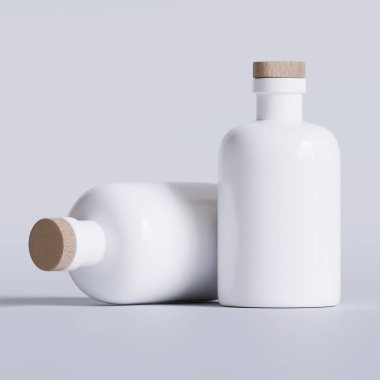 Kokteyl paketleme beyaz renk 3B canlandırma