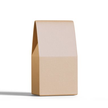 Kahverengi el işi kağıt ambalaj şablonu şeffaf arka plan. Paketleme şablonu modelleme koleksiyonu