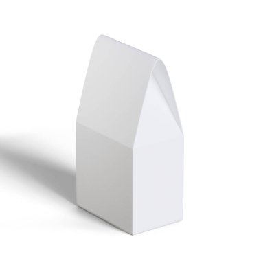 Kese paketleme beyaz kahve rengi ve izole edilmiş arkaplan