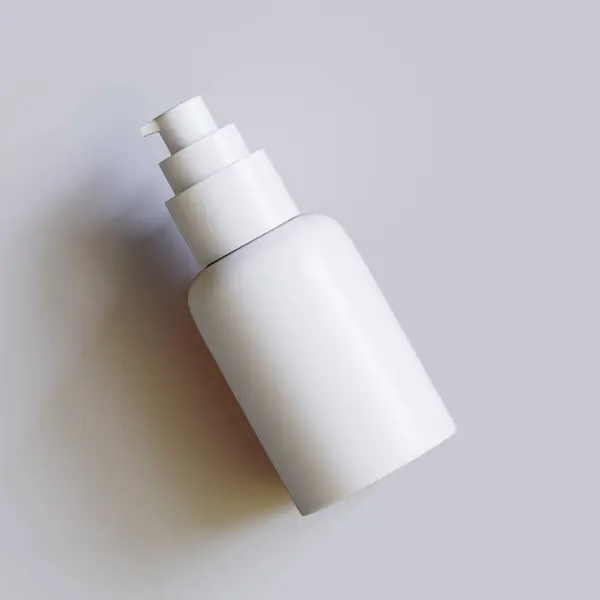 Pompa şeffaf arkaplan ile gerçekçi 3D makyaj şişesi