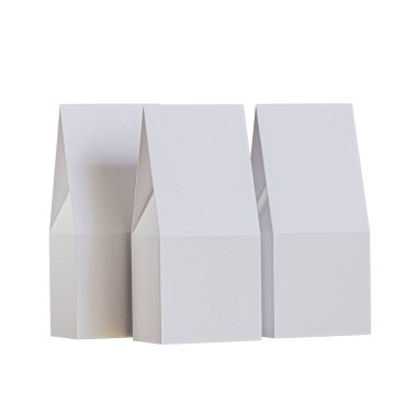 Kahve, yemek veya benzeri gerçekçi 3D görüntüleme için kese paketleme