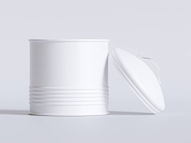  Gri arkaplanda kurabiye kabı beyaz rengi