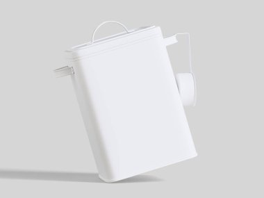 Kedi, köpek ve benzerleri için teneke metal yemek kabı.