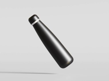 Gri arkaplanda Thumbler siyah rengi, 3B resimleme